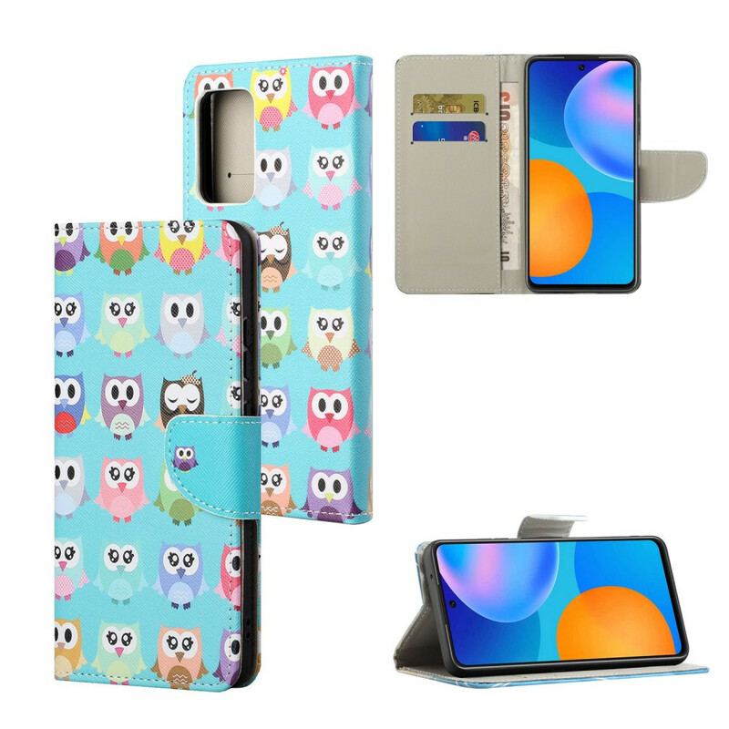 Capa Flip Para Poco M3 Pro 5G Várias Corujas