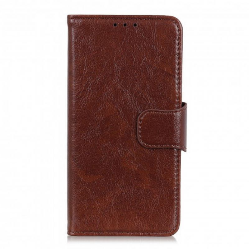 Capa Folio Para Poco M3 Pro 5G Couro Napa Rachado