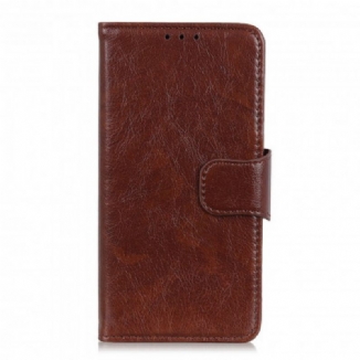 Capa Folio Para Poco M3 Pro 5G Couro Napa Rachado