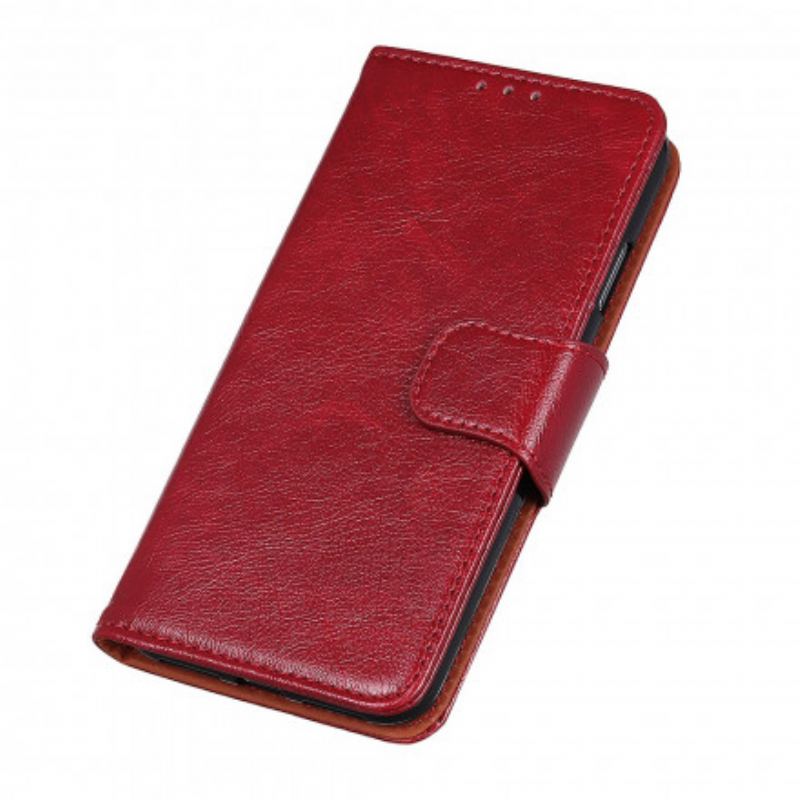 Capa Folio Para Poco M3 Pro 5G Couro Napa Rachado