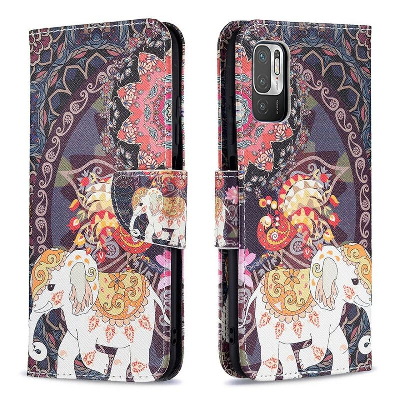 Capa Folio Para Poco M3 Pro 5G Elefante Indiano