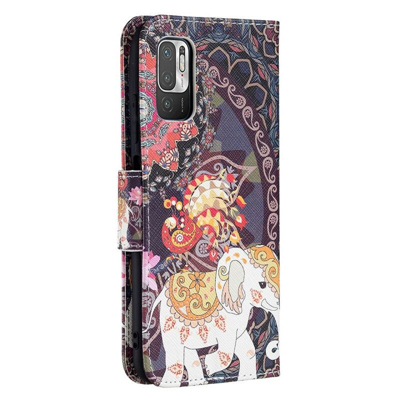 Capa Folio Para Poco M3 Pro 5G Elefante Indiano