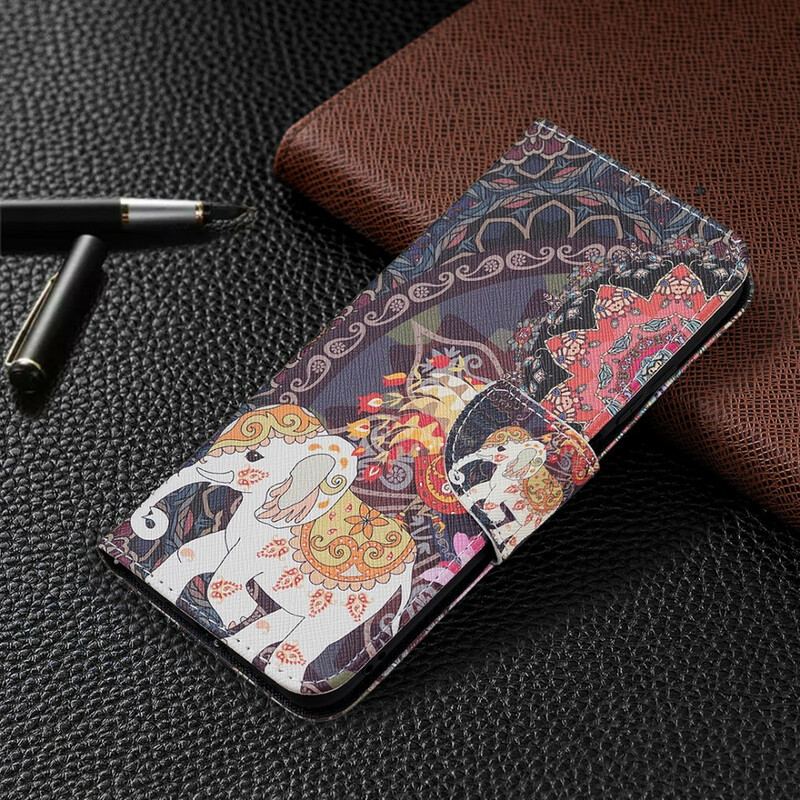 Capa Folio Para Poco M3 Pro 5G Elefante Indiano