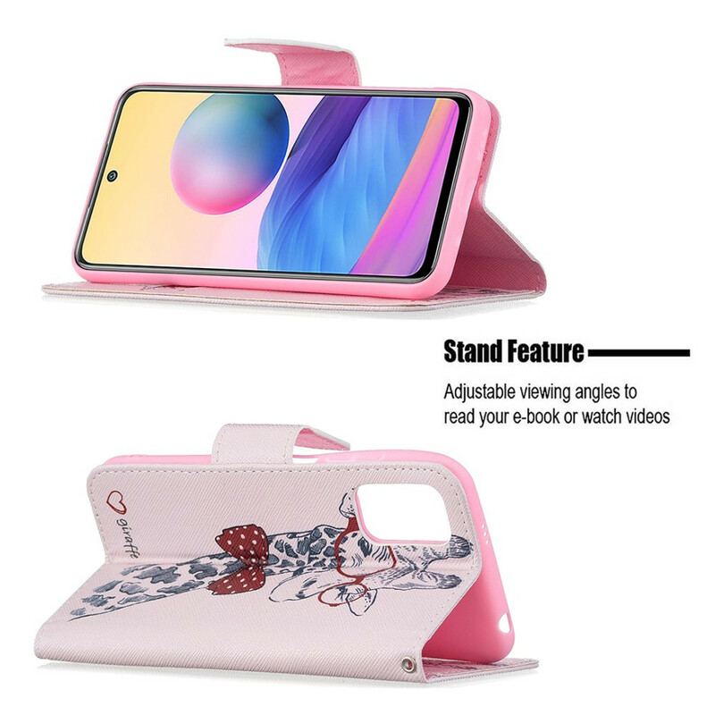 Capa Folio Para Poco M3 Pro 5G Girafa Inteligente