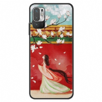 Capa Para Poco M3 Pro 5G Mulher Flor