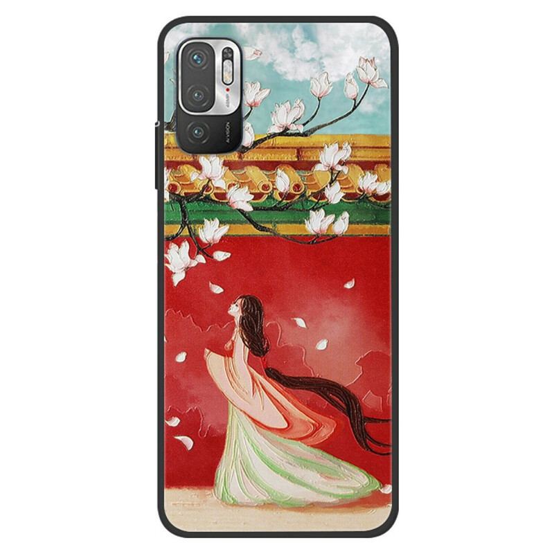 Capa Para Poco M3 Pro 5G Mulher Flor