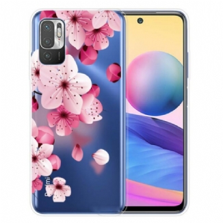 Capa Para Poco M3 Pro 5G Pequenas Flores Cor De Rosa