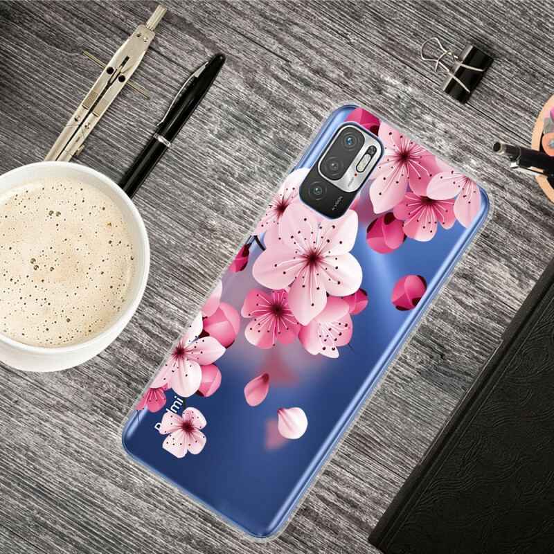 Capa Para Poco M3 Pro 5G Pequenas Flores Cor De Rosa