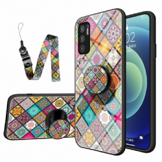 Capa Para Poco M3 Pro 5G Suporte Magnético Patchwork