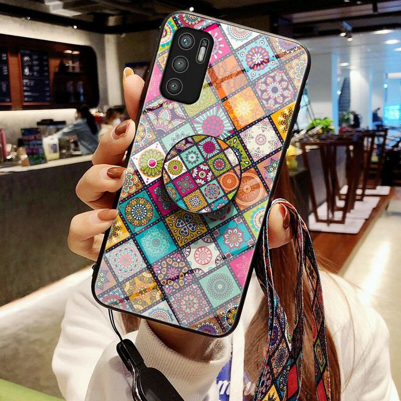 Capa Para Poco M3 Pro 5G Suporte Magnético Patchwork