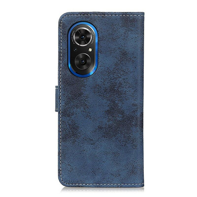 Capa Flip Para Honor 50 SE Efeito Couro Vintage