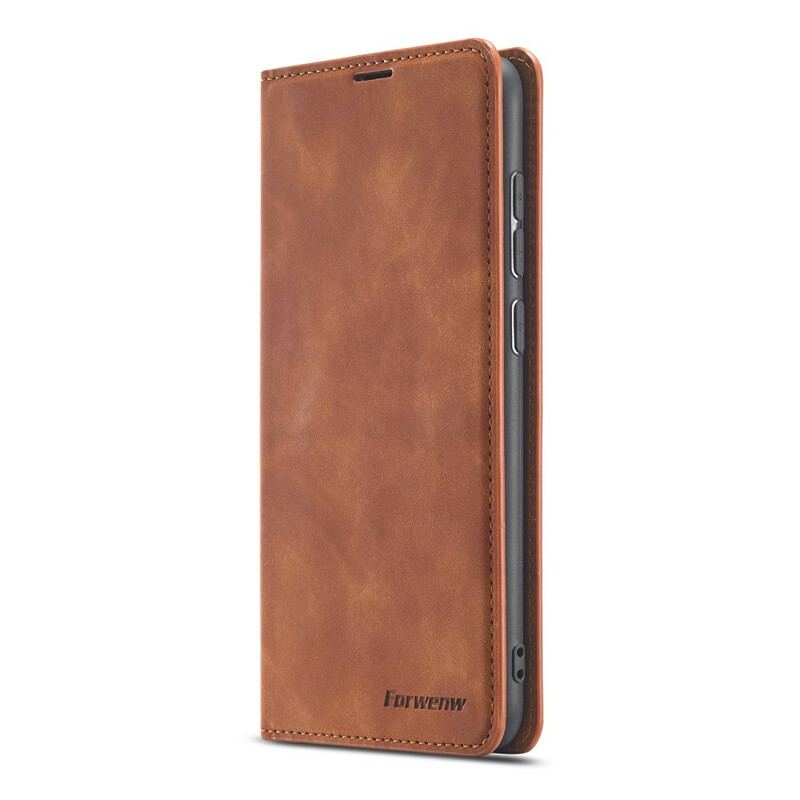 Capa De Celular Para Xiaomi Redmi Note 9 Flip Forwenw Efeito Couro