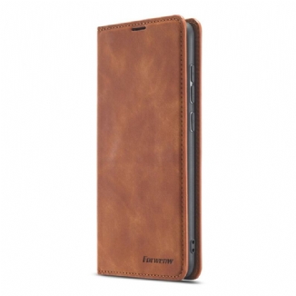 Capa De Celular Para Xiaomi Redmi Note 9 Flip Forwenw Efeito Couro