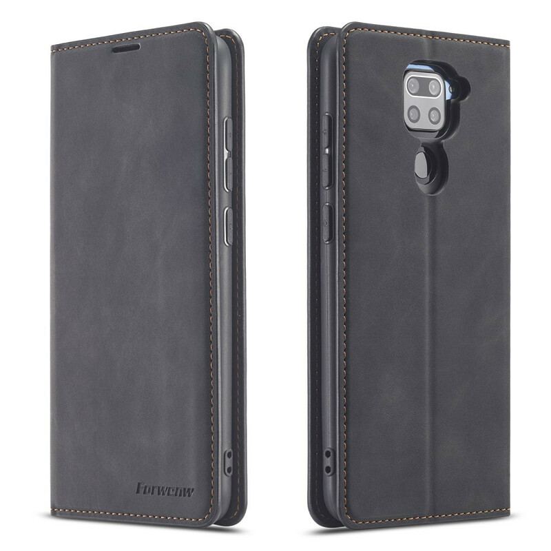 Capa De Celular Para Xiaomi Redmi Note 9 Flip Forwenw Efeito Couro