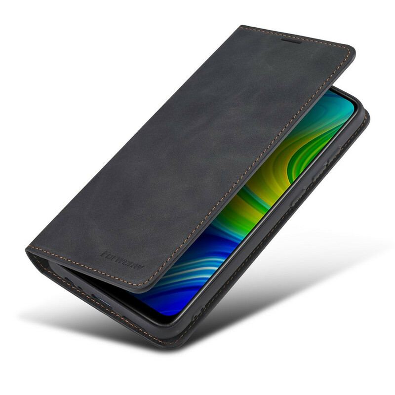 Capa De Celular Para Xiaomi Redmi Note 9 Flip Forwenw Efeito Couro