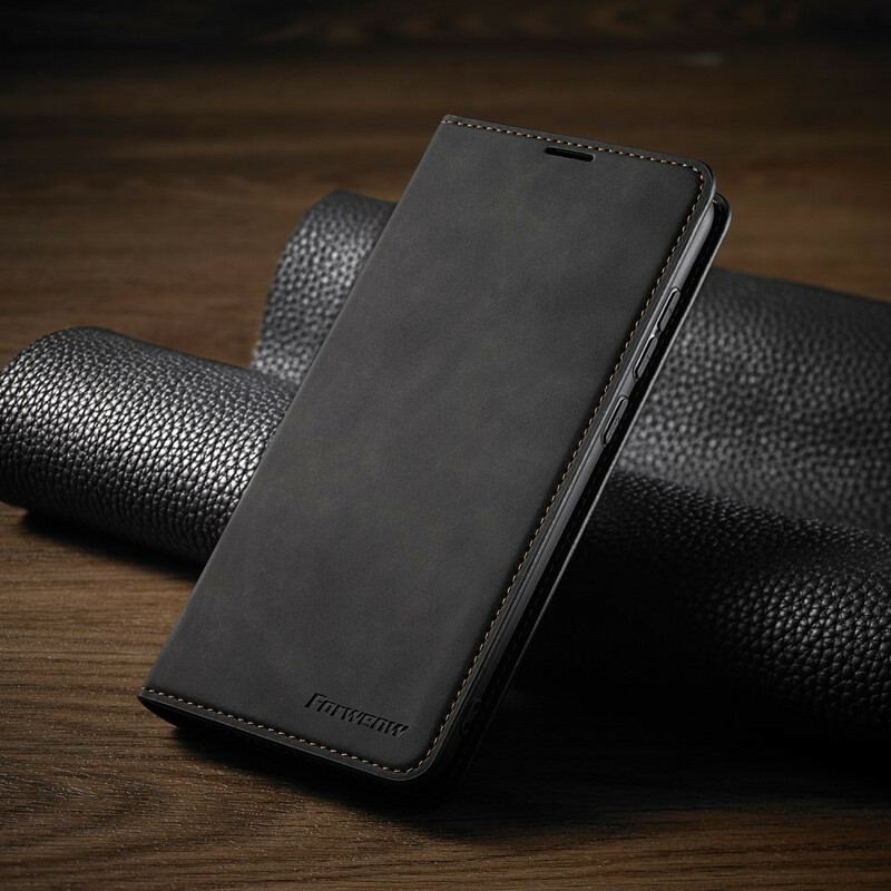 Capa De Celular Para Xiaomi Redmi Note 9 Flip Forwenw Efeito Couro