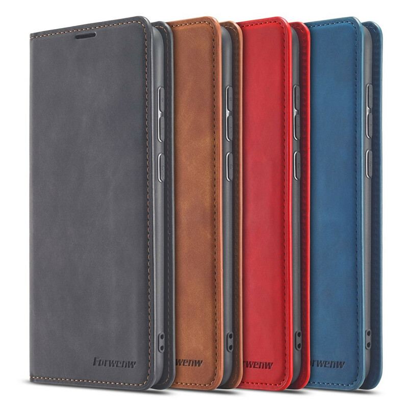 Capa De Celular Para Xiaomi Redmi Note 9 Flip Forwenw Efeito Couro