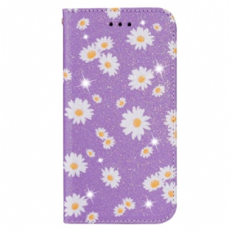 Capa De Celular Para Xiaomi Redmi Note 9 Flip Margaridas