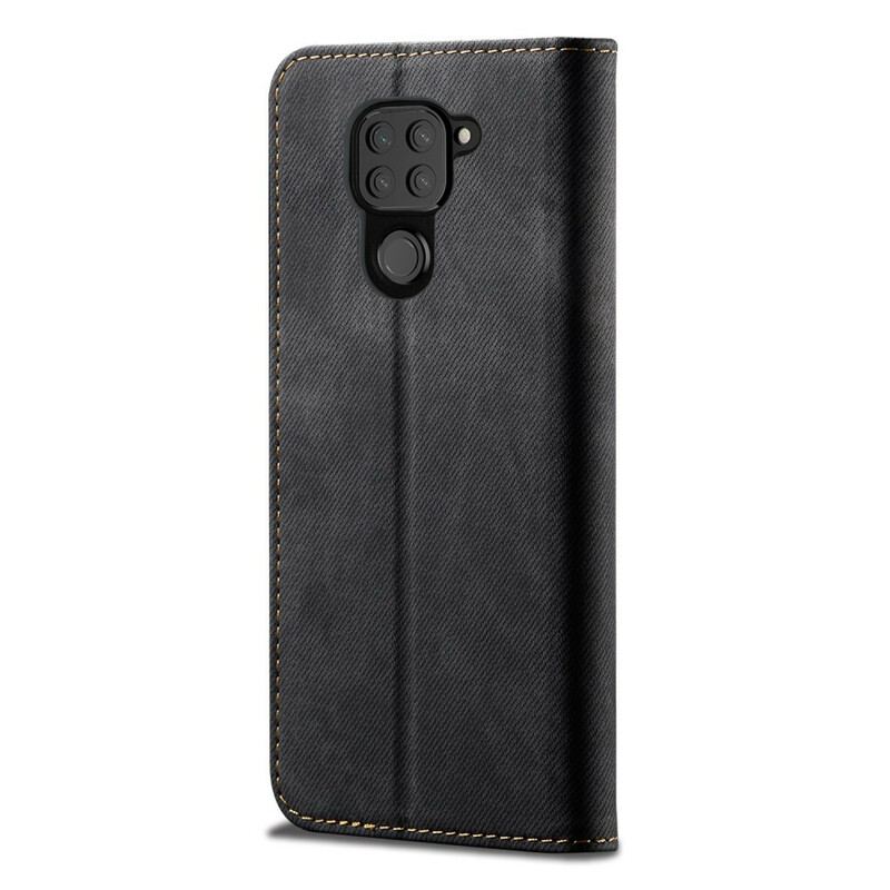 Capa De Celular Para Xiaomi Redmi Note 9 Flip Tecido Jeans