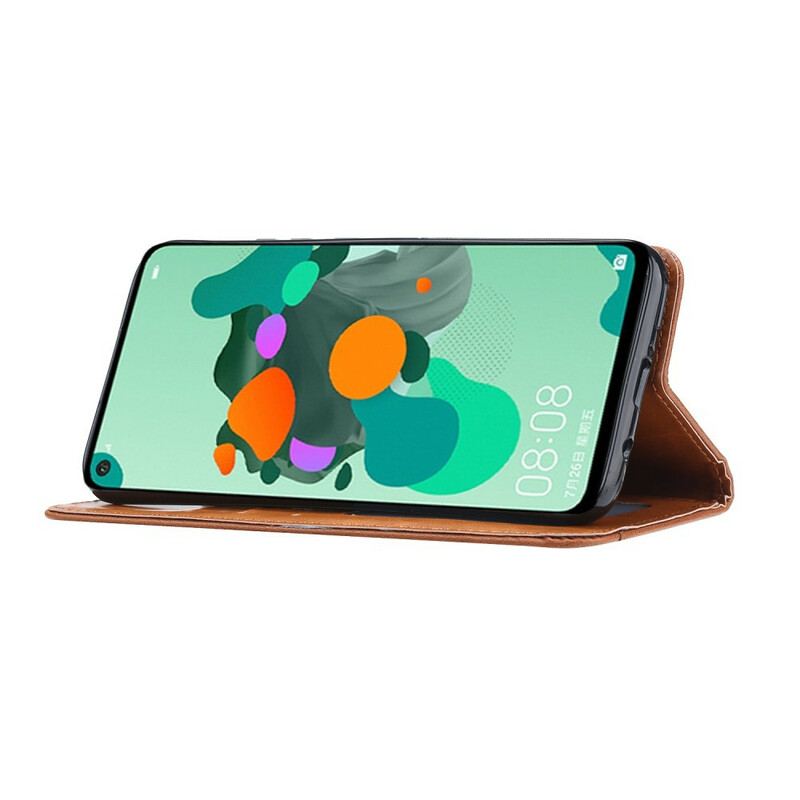 Capa De Celular Para Xiaomi Redmi Note 9 Flip Titular De Cartão De Couro Sintético