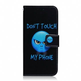 Capa Em Pele Para Xiaomi Redmi Note 9 Emoji Telefone