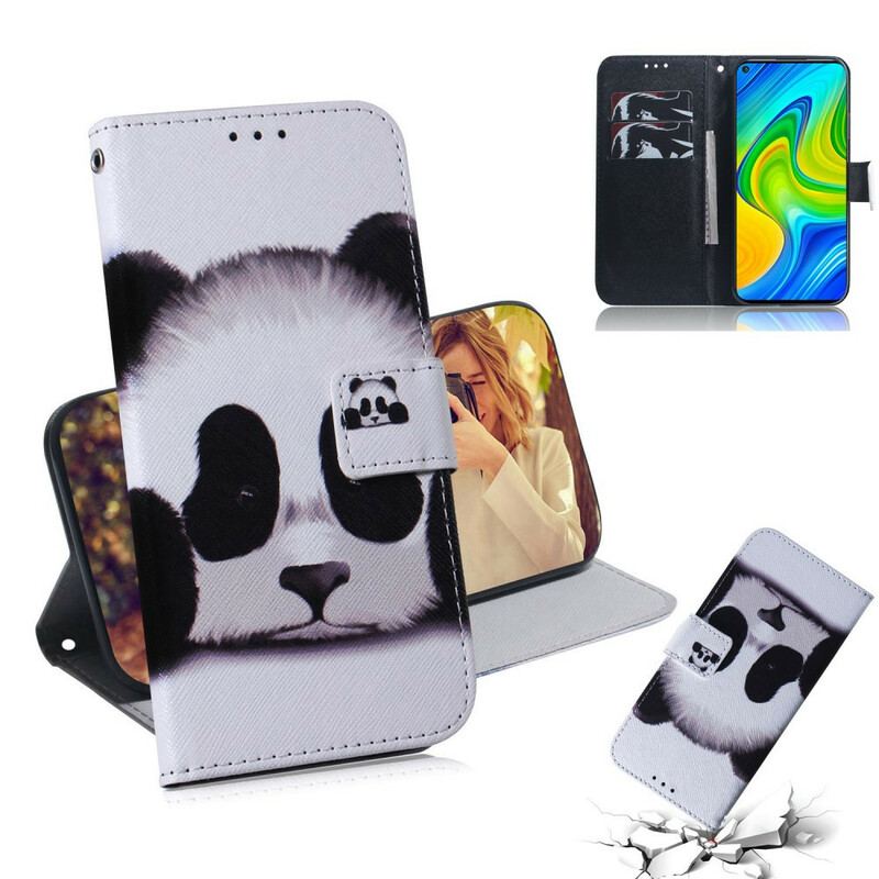 Capa Flip Para Xiaomi Redmi Note 9 Cara De Panda