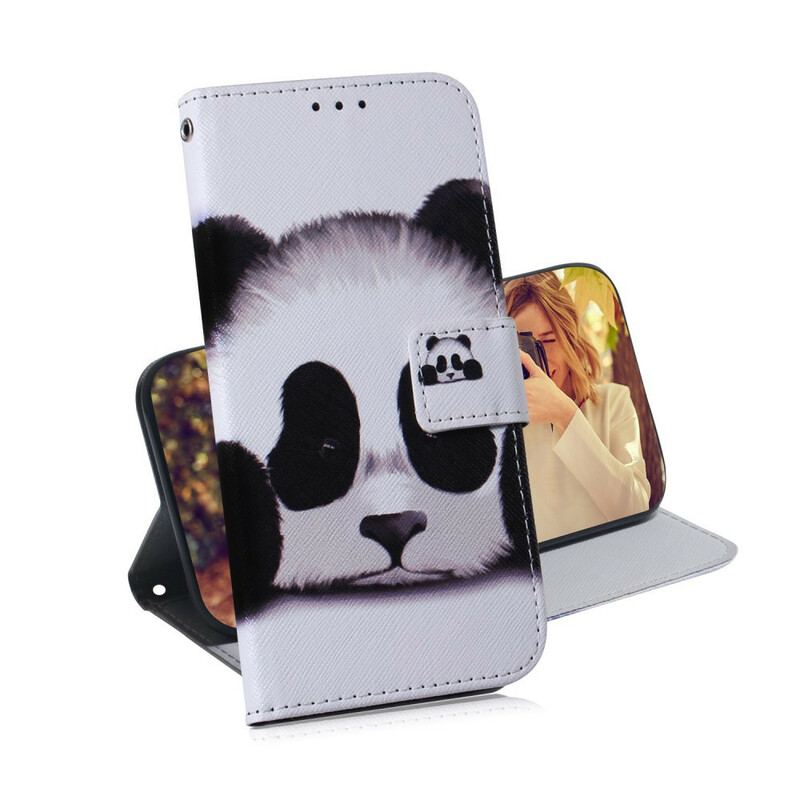 Capa Flip Para Xiaomi Redmi Note 9 Cara De Panda