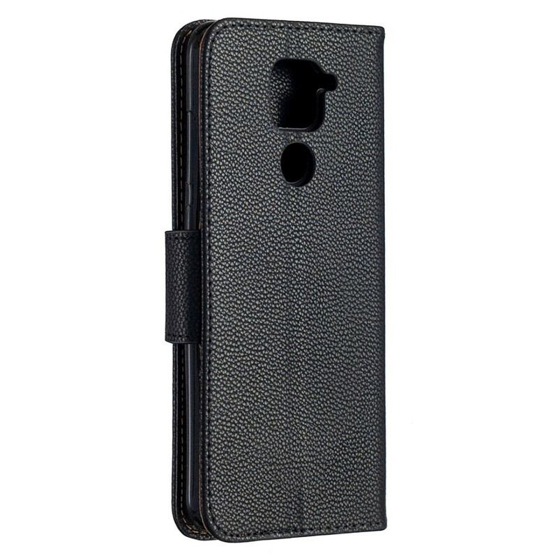 Capa Flip Para Xiaomi Redmi Note 9 De Couro Lichia Rabat Oblíqua