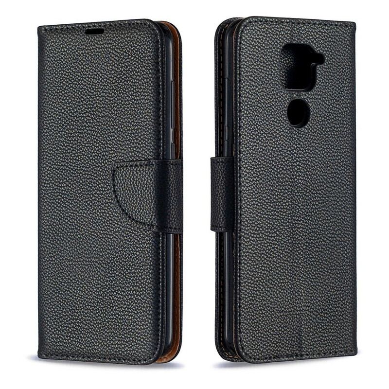 Capa Flip Para Xiaomi Redmi Note 9 De Couro Lichia Rabat Oblíqua