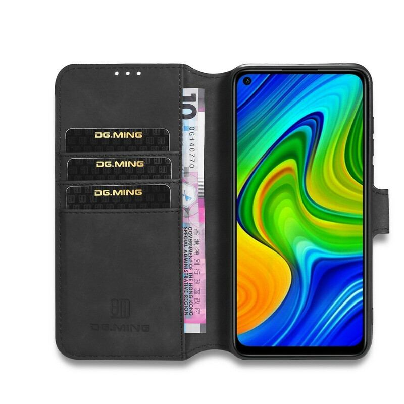 Capa Flip Para Xiaomi Redmi Note 9 Dg.ming Retro