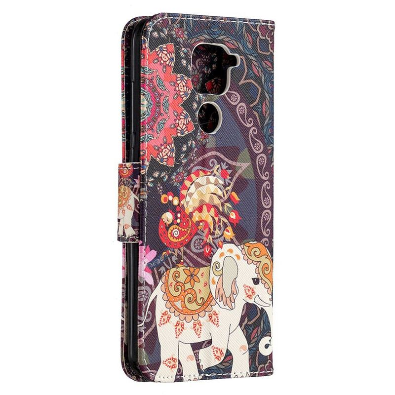 Capa Flip Para Xiaomi Redmi Note 9 Elefantes Indianos