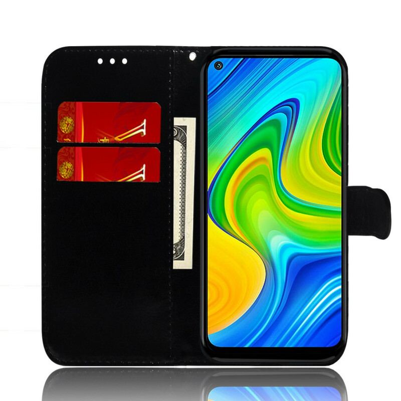 Capa Folio Para Xiaomi Redmi Note 9 Cor Pura