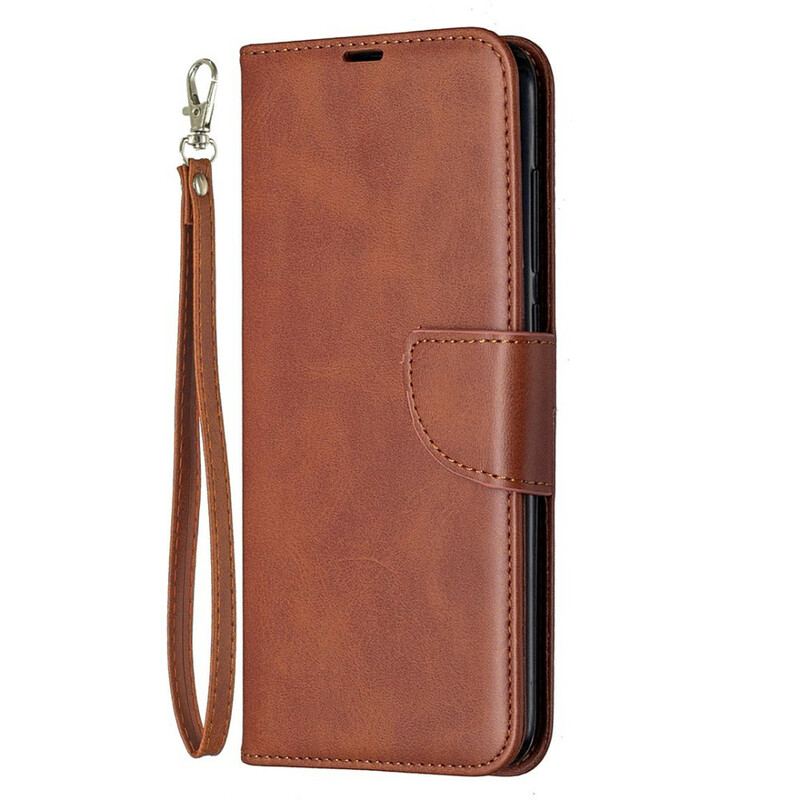 Capa Folio Para Xiaomi Redmi Note 9 Flip Retalho Liso Oblíquo