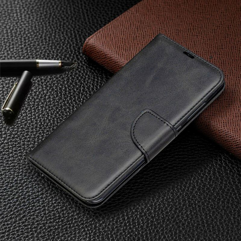 Capa Folio Para Xiaomi Redmi Note 9 Flip Retalho Liso Oblíquo