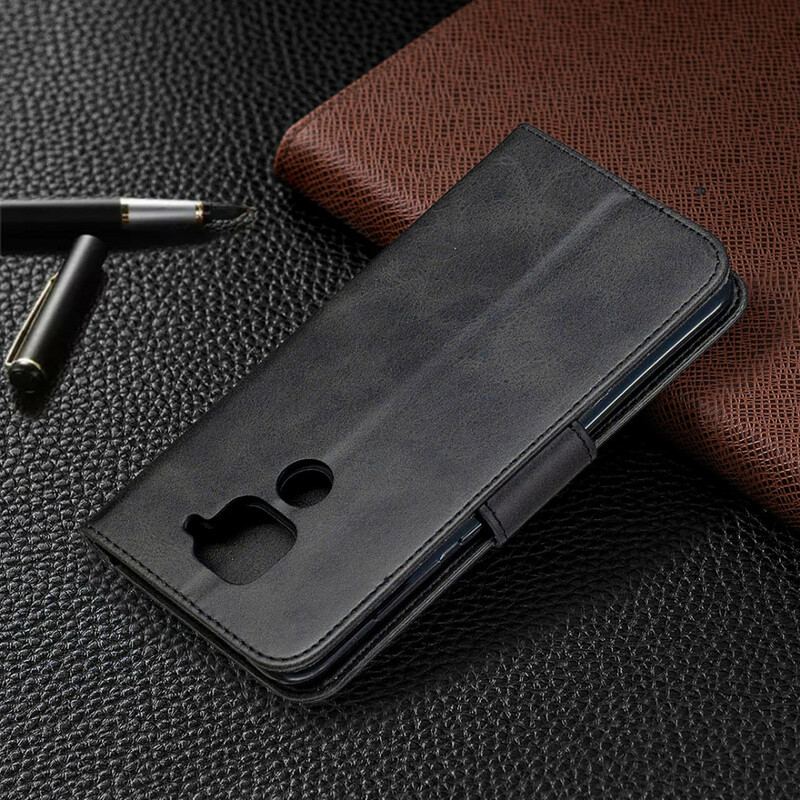 Capa Folio Para Xiaomi Redmi Note 9 Flip Retalho Liso Oblíquo