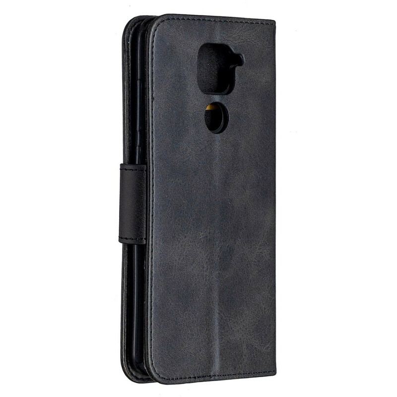 Capa Folio Para Xiaomi Redmi Note 9 Flip Retalho Liso Oblíquo