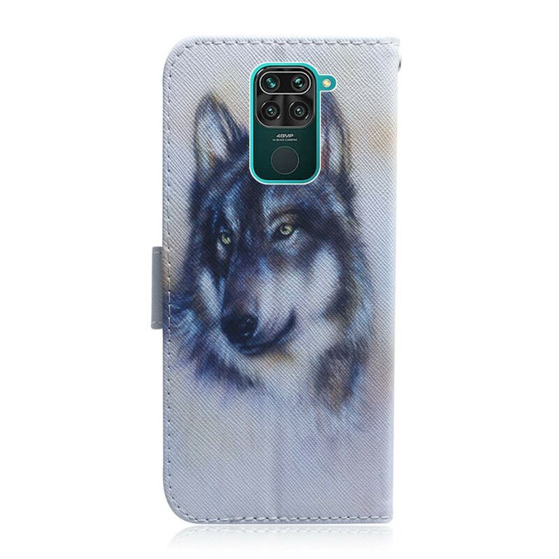 Capa Folio Para Xiaomi Redmi Note 9 Olhar Canino