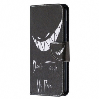 Capa Folio Para Xiaomi Redmi Note 9 Telefone Do Diabo