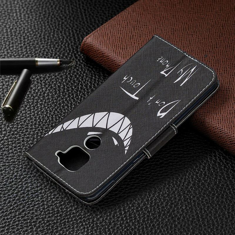 Capa Folio Para Xiaomi Redmi Note 9 Telefone Do Diabo