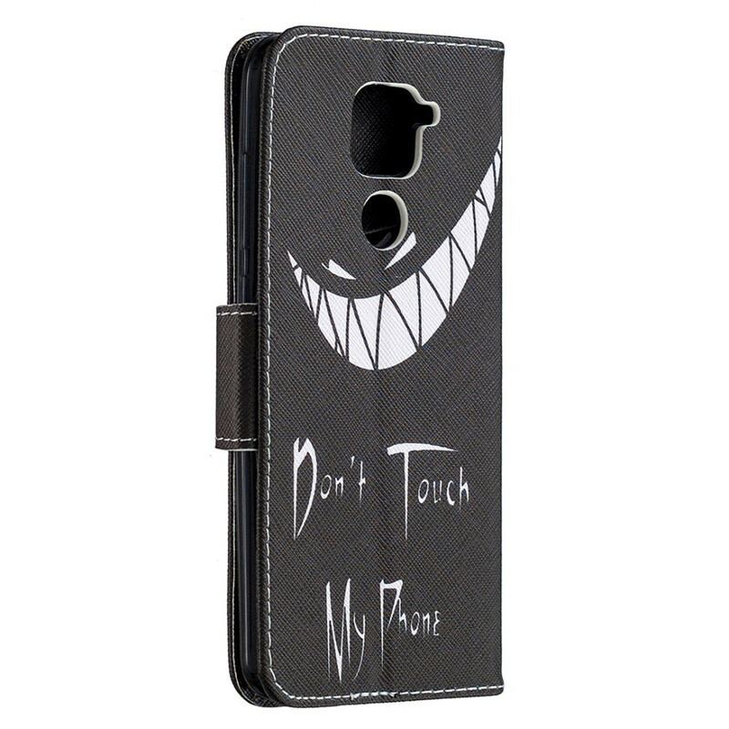 Capa Folio Para Xiaomi Redmi Note 9 Telefone Do Diabo