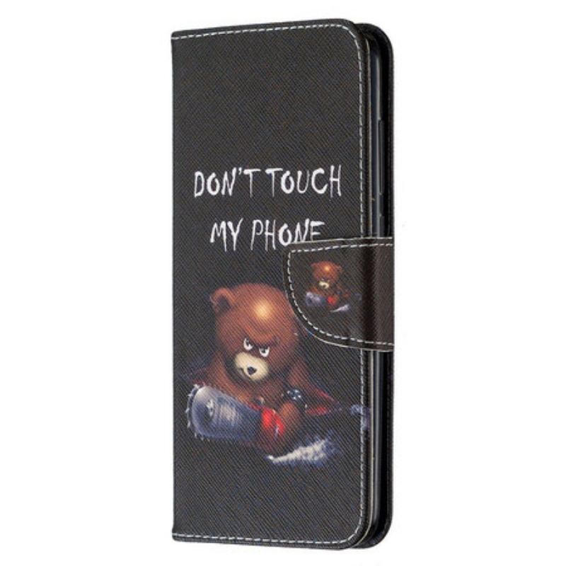 Capa Folio Para Xiaomi Redmi Note 9 Urso Perigoso