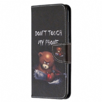 Capa Folio Para Xiaomi Redmi Note 9 Urso Perigoso