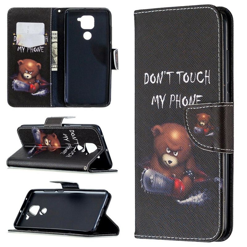 Capa Folio Para Xiaomi Redmi Note 9 Urso Perigoso