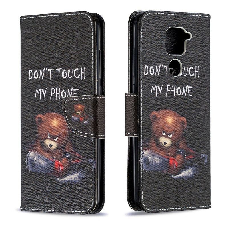 Capa Folio Para Xiaomi Redmi Note 9 Urso Perigoso