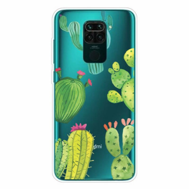 Capa Para Xiaomi Redmi Note 9 Cactos Aquarela