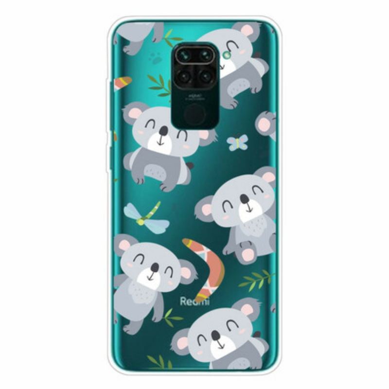 Capa Para Xiaomi Redmi Note 9 Pequenos Pandas Cinzentos