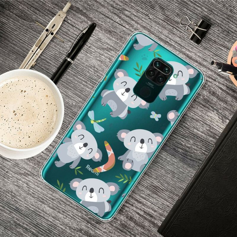 Capa Para Xiaomi Redmi Note 9 Pequenos Pandas Cinzentos