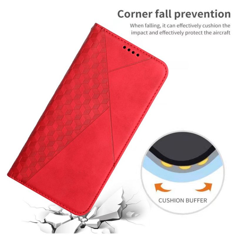 Capa De Celular Para Poco F3 Flip Efeito Geocouro