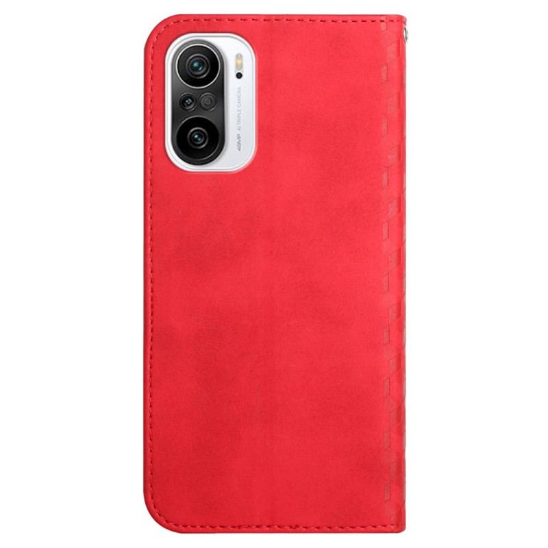 Capa De Celular Para Poco F3 Flip Efeito Geocouro