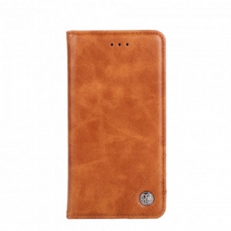 Capa De Celular Para Poco F3 Flip Estilo Rebite De Couro